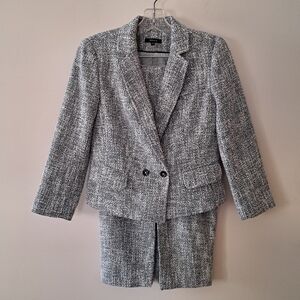 RW&CO, 2 Pieces, Gray Tweed Blazer and Skirt.
